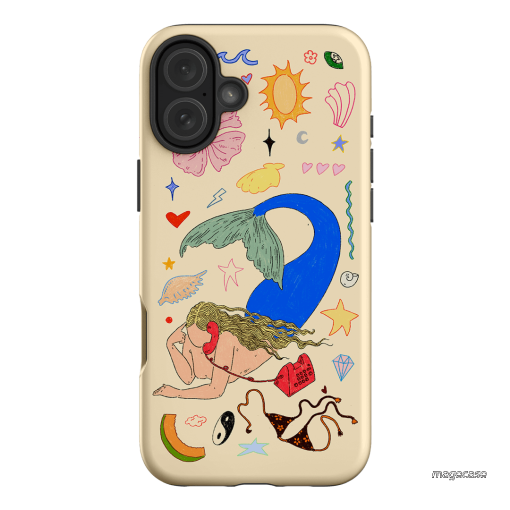 Mermaid Salad Cream Printed Phone Cases iPhone 16 Plus / Armoured by Easty Beasty - The Dairy