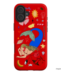 Mermaid Salad Scarlet Printed Phone Cases iPhone 16 Plus / Armoured by Easty Beasty - The Dairy