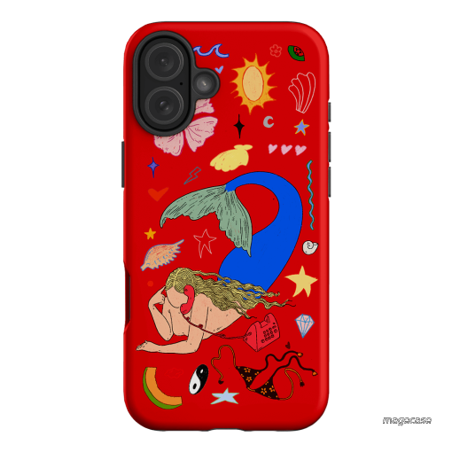 Mermaid Salad Scarlet Printed Phone Cases iPhone 16 Plus / Armoured by Easty Beasty - The Dairy