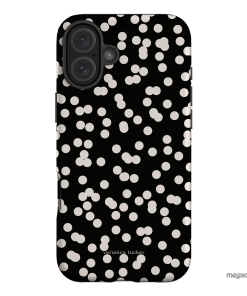 Mini Confetti Noir Printed Phone Cases iPhone 16 Plus / Armoured by Veronica Tucker - The Dairy