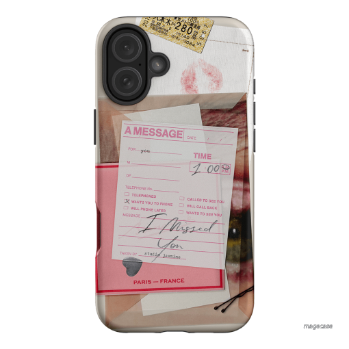 Missed Call Printed Phone Cases iPhone 16 Plus / Armoured by Jasmine Dowling - The Dairy