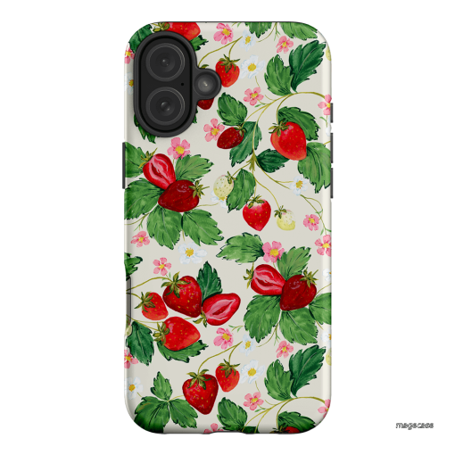 Strawberry Patch Printed Phone Cases iPhone 16 Plus / Armoured by Ellie Mae - The Dairy
