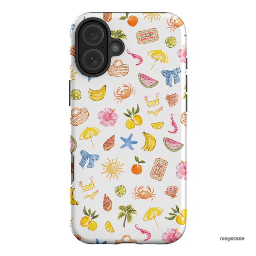 Summer Icons Printed Phone Cases iPhone 16 Plus / Armoured by Cass Deller - The Dairy
