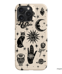 Astro Flash Beige Printed Phone Cases iPhone 16 Pro Max / Snap by Veronica Tucker - The Dairy