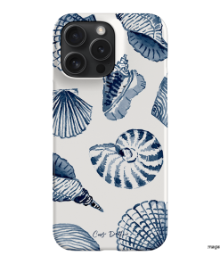 Blue Shells Printed Phone Cases iPhone 16 Pro Max / Snap by Cass Deller - The Dairy