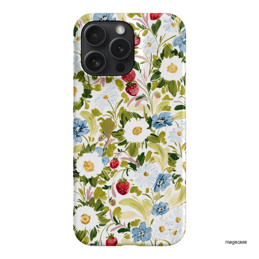 Garden Strawberries Printed Phone Cases iPhone 16 Pro Max / Snap by Ellie Mae - The Dairy