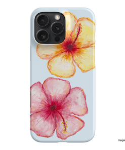 Hibiscus Flower Blue Printed Phone Cases iPhone 16 Pro Max / Snap by BG. Studio - The Dairy