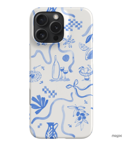 Mediterranean Wave Printed Phone Cases iPhone 16 Pro Max / Snap by Charlie Taylor - The Dairy