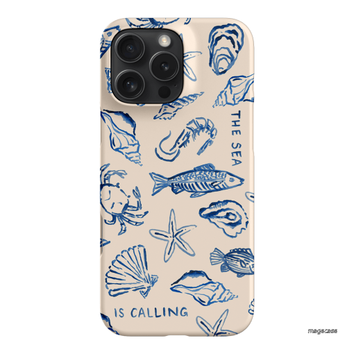 Sea Call Printed Phone Cases iPhone 16 Pro Max / Snap by Cass Deller - The Dairy