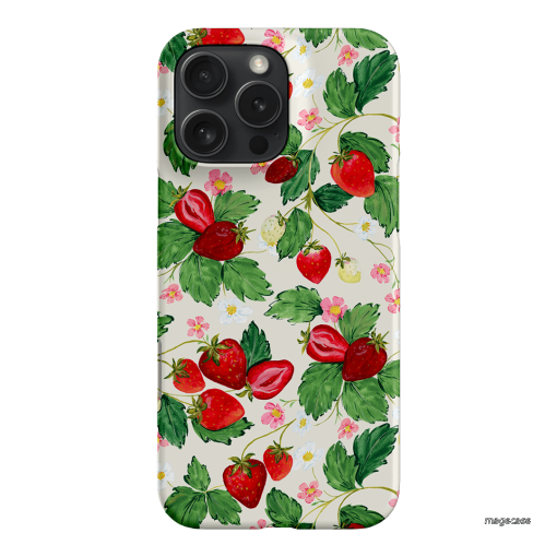 Strawberry Patch Printed Phone Cases iPhone 16 Pro Max / Snap by Ellie Mae - The Dairy