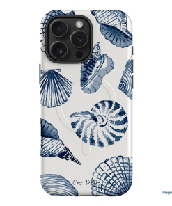 Blue Shells Printed Phone Cases iPhone 16 Pro Max / Armoured MagSafe by Cass Deller - The Dairy