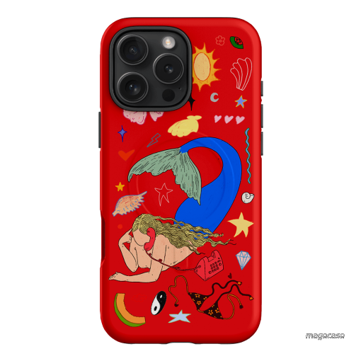 Mermaid Salad Scarlet Printed Phone Cases iPhone 16 Pro Max / Armoured MagSafe by Easty Beasty - The Dairy