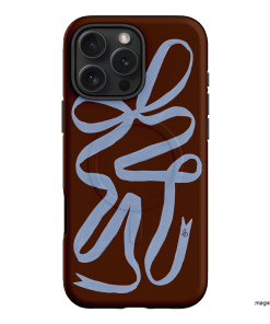 Mocha Ribbon Printed Phone Cases iPhone 16 Pro Max / Armoured MagSafe by Jasmine Dowling - The Dairy