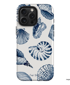 Blue Shells Printed Phone Cases iPhone 16 Pro Max / Armoured by Cass Deller - The Dairy