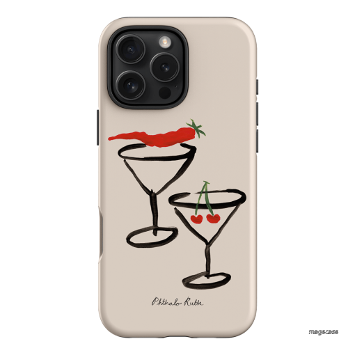 Chilli Cherry Printed Phone Cases by Phthalo Ruth - The Dairy