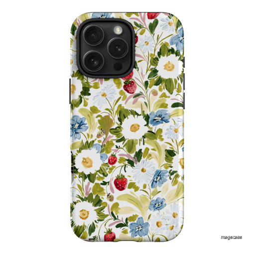 Garden Strawberries Printed Phone Cases iPhone 16 Pro Max / Armoured by Ellie Mae - The Dairy