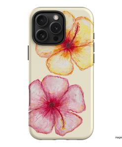 Hibiscus Flower Yellow Printed Phone Cases iPhone 16 Pro Max / Armoured by BG. Studio - The Dairy