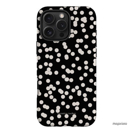 Mini Confetti Noir Printed Phone Cases iPhone 16 Pro Max / Armoured by Veronica Tucker - The Dairy