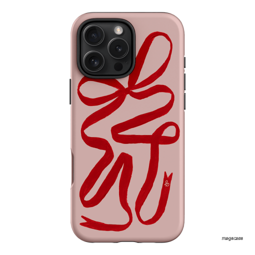 Valentine Ribbon Printed Phone Cases iPhone 16 Pro Max / Armoured by Jasmine Dowling - The Dairy
