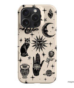 Astro Flash Beige Printed Phone Cases iPhone 16 Pro / Snap by Veronica Tucker - The Dairy