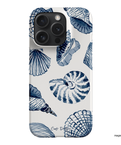 Blue Shells Printed Phone Cases iPhone 16 Pro / Snap by Cass Deller - The Dairy