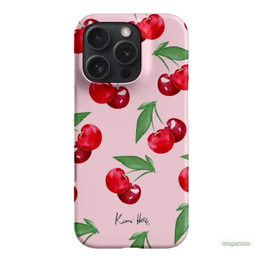Cherry Rose Printed Phone Cases iPhone 16 Pro / Snap by Kerrie Hess - The Dairy