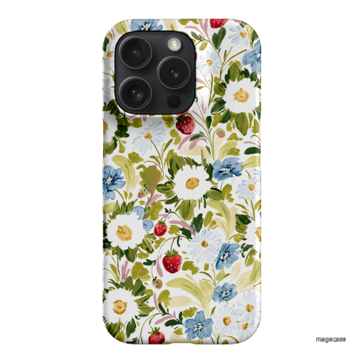 Garden Strawberries Printed Phone Cases iPhone 16 Pro / Snap by Ellie Mae - The Dairy