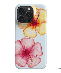 Hibiscus Flower Blue Printed Phone Cases iPhone 16 Pro / Snap by BG. Studio - The Dairy