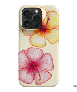Hibiscus Flower Yellow Printed Phone Cases iPhone 16 Pro / Snap by BG. Studio - The Dairy