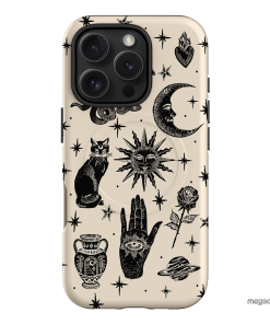 Astro Flash Beige Printed Phone Cases iPhone 16 Pro / Armoured MagSafe by Veronica Tucker - The Dairy