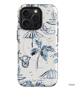 Balmy Blue Printed Phone Cases iPhone 16 Pro / Armoured MagSafe by Cass Deller - The Dairy