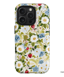 Garden Strawberries Printed Phone Cases iPhone 16 Pro / Armoured MagSafe by Ellie Mae - The Dairy
