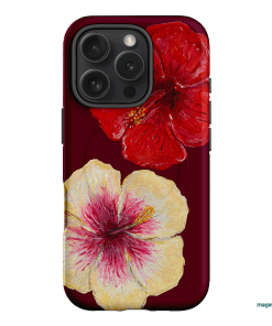 Hibiscus Flower Printed Phone Cases iPhone 16 Pro / Armoured MagSafe by BG. Studio - The Dairy