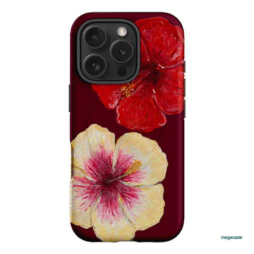 Hibiscus Flower Printed Phone Cases iPhone 16 Pro / Armoured MagSafe by BG. Studio - The Dairy