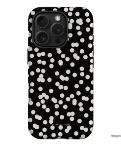 Mini Confetti Noir Printed Phone Cases iPhone 16 Pro / Armoured MagSafe by Veronica Tucker - The Dairy