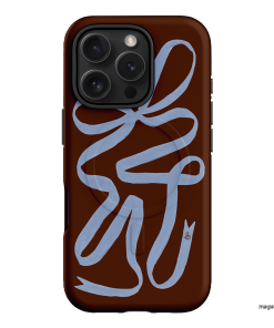Mocha Ribbon Printed Phone Cases iPhone 16 Pro / Armoured MagSafe by Jasmine Dowling - The Dairy