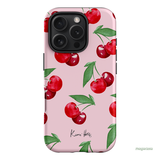 Cherry Rose Printed Phone Cases iPhone 16 Pro / Armoured by Kerrie Hess - The Dairy