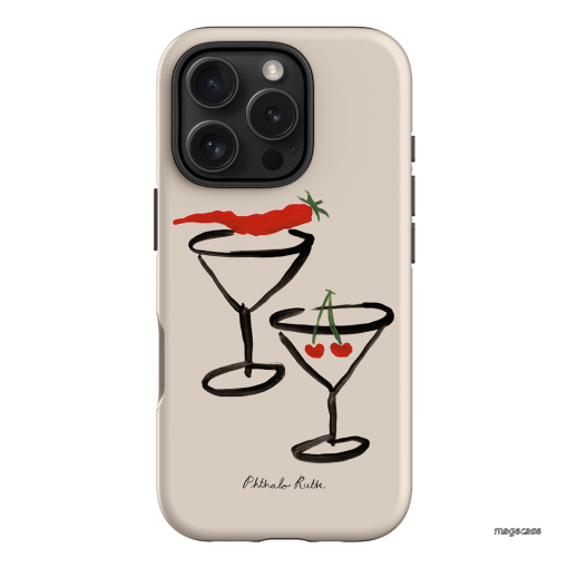 Chilli Cherry Printed Phone Cases by Phthalo Ruth - The Dairy