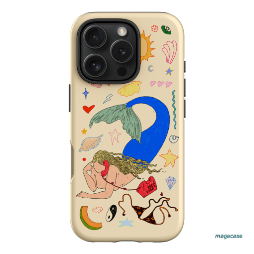 Mermaid Salad Cream Printed Phone Cases iPhone 16 Pro / Armoured by Easty Beasty - The Dairy