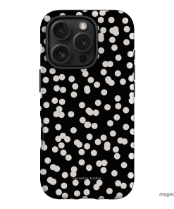 Mini Confetti Noir Printed Phone Cases iPhone 16 Pro / Armoured by Veronica Tucker - The Dairy