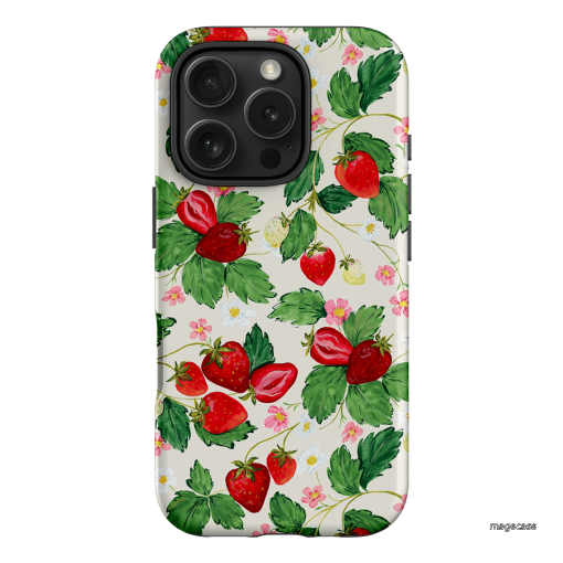 Strawberry Patch Printed Phone Cases iPhone 16 Pro / Armoured by Ellie Mae - The Dairy