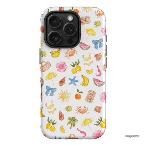 Summer Icons Printed Phone Cases iPhone 16 Pro / Armoured by Cass Deller - The Dairy
