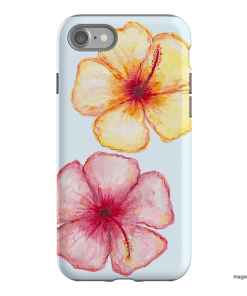 Hibiscus Flower Blue Printed Phone Cases iPhone SE / Armoured by BG. Studio - The Dairy