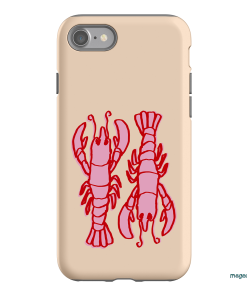 Lobster Love Peach Printed Phone Cases iPhone SE / Armoured by The Dairy - The Dairy