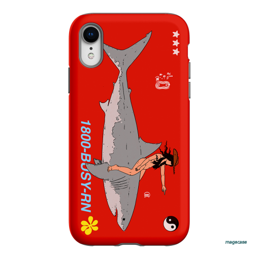 1800-Busy Rn in Red Printed Phone Cases iPhone XR / Armoured by Easty Beasty - The Dairy