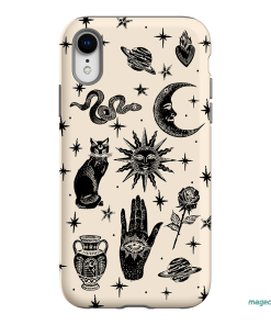 Astro Flash Beige Printed Phone Cases by Veronica Tucker - The Dairy