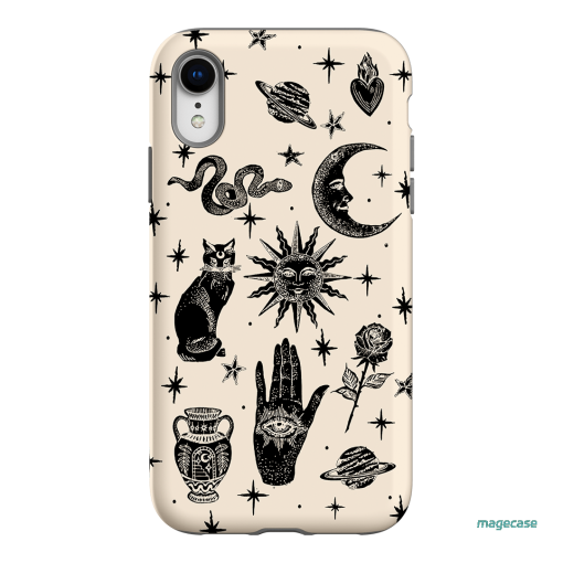 Astro Flash Beige Printed Phone Cases by Veronica Tucker - The Dairy