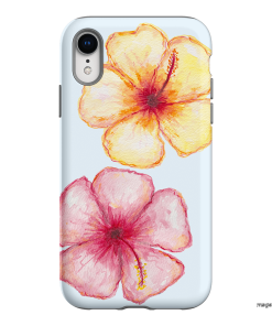 Hibiscus Flower Blue Printed Phone Cases iPhone XR / Armoured by BG. Studio - The Dairy