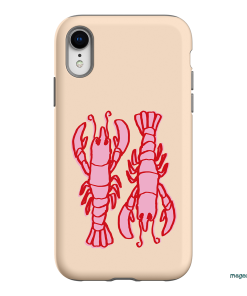 Lobster Love Peach Printed Phone Cases iPhone XR / Armoured by The Dairy - The Dairy