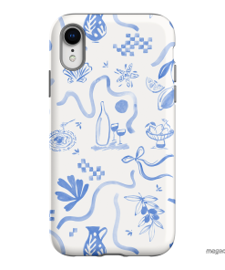 Mediterranean Wave Printed Phone Cases iPhone XR / Armoured by Charlie Taylor - The Dairy